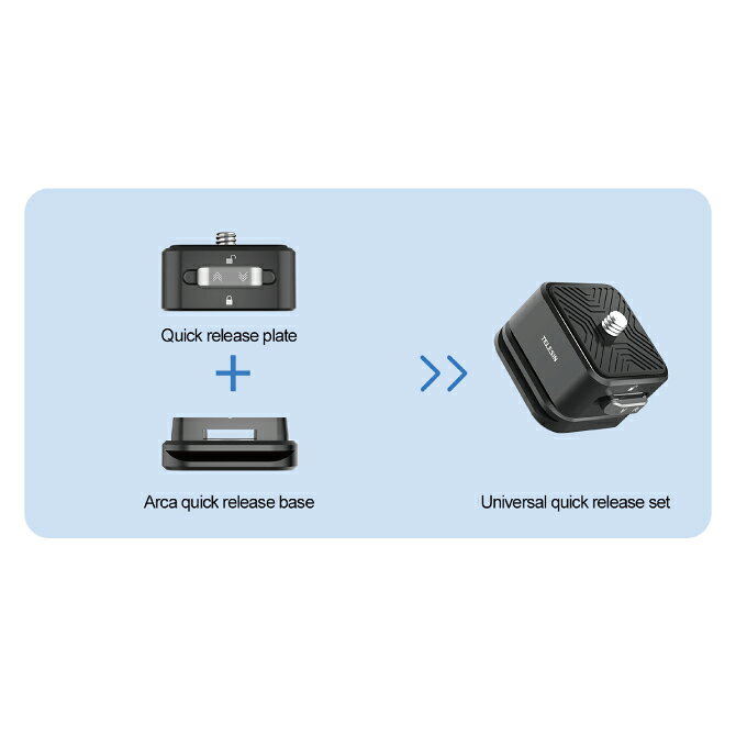 TELESIN TE-ZJZ-003 Quick release Uppeer Cover & Base クイック リリース アッパ...