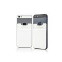 【送料無料】【ROOX】 ステッカーブルポケット Sinji Pouch Basic2(ホワイト)スマホアクセ icカード カード 収納ポケット 背面ポケット ...