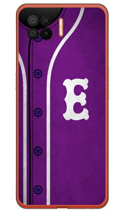Mobile Phone Cases - Cf LTD ベースボール イニシャル パープル E （クリア） OPPO A73 CPH2099 楽天モバイル Coverfullcph2099 ケース cph2099 カバー 楽天モバイル オッポ ケース オッポ カバー スマホケース スマホカバー かわいい クール 人気 便利 送料無料