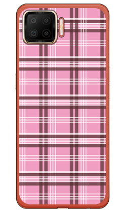 カントリータータンチェック ピンク×ブラウン （ソフトTPUクリア） OPPO A73 CPH2099 楽天モバイル SECOND SKINcph2099 ケース cph2099 カバー 楽天モバイル オッポ ケース オッポ カバー スマホケース スマホカバー かわいい クール 人気 便利 送料無料