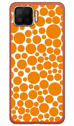 バブルドット ホワイト×オレンジ （ソフトTPUクリア） OPPO A73 CPH2099 楽天モバイル SECOND SKINcph2099 ケース cph2099 カバー 楽天モバイル オッポ ケース オッポ カバー スマホケース スマホカバー かわいい クール 人気 便利 送料無料