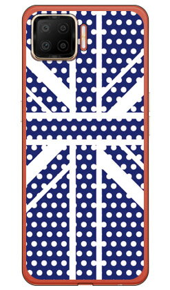 Cross dot union jack ネイビー （ソフトTPUクリア） design by ROTM OPPO A73 CPH2099 楽天モバイル SECOND SKINcph2099 ケース cph2099 カバー 楽天モバイル オッポ ケース オッポ カバー スマホケース スマホカバー かわいい クール 人気 便利 送料無料