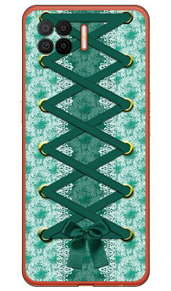 コルセット グリーン （クリア） OPPO A73 CPH2099 楽天モバイル Coverfull スマホケース ハードケースcph2099 ケース cph2099 カバー 楽天モバイル オッポ ケース オッポ カバー スマホケース スマホカバー かわいい クール 人気 便利 送料無料