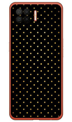 樂天商城 - Cf LTD ブラック×ゴールドコレクションシリーズ ドット（小） （クリア） OPPO A73 CPH2099 楽天モバイル Coverfullcph2099 ケース cph2099 カバー 楽天モバイル オッポ ケース オッポ カバー スマホケース スマホカバー かわいい クール 人気 便利 送料無料
