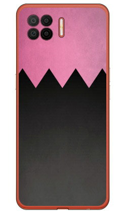 Cf LTD ダービーコレクション 競馬 騎手 勝負服 27 黒・桃鋸歯形 （クリア） OPPO A73 CPH2099 楽天モバイル Coverfullcph2099 ケース cph2099 カバー 楽天モバイル オッポ ケース オッポ カバー スマホケース スマホカバー かわいい クール 人気 便利 送料無料