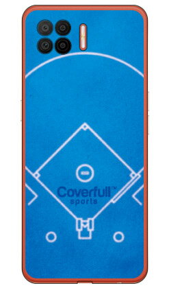 野球 ベースボールコート ブルー(クリア) OPPO A73 CPH2099 楽天モバイル Coverfull ハードケースcph2099 ケース cph209...