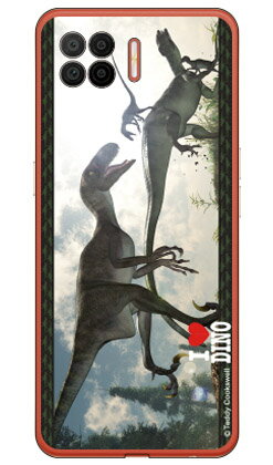 樂天商城 - Dinosaur Design 恐竜デザインシリーズ 「デイノニクスとテノントサウルス」 （クリア） OPPO A73 CPH2099 楽天モバイルcph2099 ケース cph2099 カバー 楽天モバイル オッポ ケース オッポ カバー スマホケース スマホカバー かわいい クール 人気 便利 送料無料