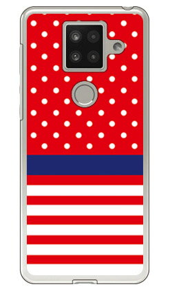 ドット ボーダー レッド （クリア） AQUOS sense4 plus 楽天モバイル SECOND SKIN ハードケースケース カバー 楽天モバイル アクオスフォン ケース アクオスフォン カバー スマホケース スマホカバー かわいい クール 人気 便利 送料無料