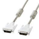 【商品説明】■DVI（29pinまたは24pin）コネクタを持つパソコンとDVI（29pinまたは24pin）コネクタを持つディスプレイを接続するケーブルです。■3重シールド（TMDS信号線のみ）構造です。ケーブルの中心から「アルミシールド、アルミシールド、編組シールド」と3重のシールド処理を施し、ノイズから大切なデータを守ります。■ツイストペアケーブル（TMDS信号線のみ）です。芯線を2本ずつよりあわせたノイズに強いツイストペア線を使用しています。■ダブルフェライトコアを採用しています。高周波ノイズを吸収するフェライトコアをケーブル両端に装着しています。■金メッキpinを採用しています。錆にも強く経年変化による信号劣化の心配がない金メッキ処理を施しています。■モールドコネクタを採用しています。内部を樹脂モールドで固め、さらに全面シールド処理を施しています。外部干渉を防ぎ、ノイズ対策も万全で、耐振動・耐衝撃性にも優れています。■接続が簡単なPC99ケーブルです。【仕様】■ケーブル長：3m■コネクタ形状：DVI24pinオス（DVI-D）インチネジ（4-40）−DVI24pinオス（DVI-D）インチネジ（4-40）■カラー：ケーブル：白/コネクタ：白■ケーブル直径：7.1mm■ケーブル規格：UL20276■対応モード：DVIシングルリンク■対応機種：＜パソコン＞各社パソコン※DVI-I（29pin）・DVI-D（24pin）コネクタを持つ機種。＜ディスプレイ＞各社DVIディスプレイ※DVI-I（29pin）・DVI-D（24pin）コネクタを持つ機種。シングルリンクモード用※デュアルリンクモード・アナログモードでは使えません。【発送予定について】表記の発送予定はあくまで目安です。メーカーの在庫状況によっては、さらにお時間をいただく場合がございます。