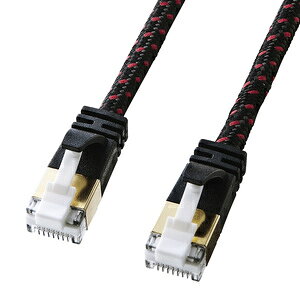 SANWA SUPPLY（サンワサプライ） つめ折れ防止カテゴリ7細径メッシュLANケーブル KB-T7ME-05BKR