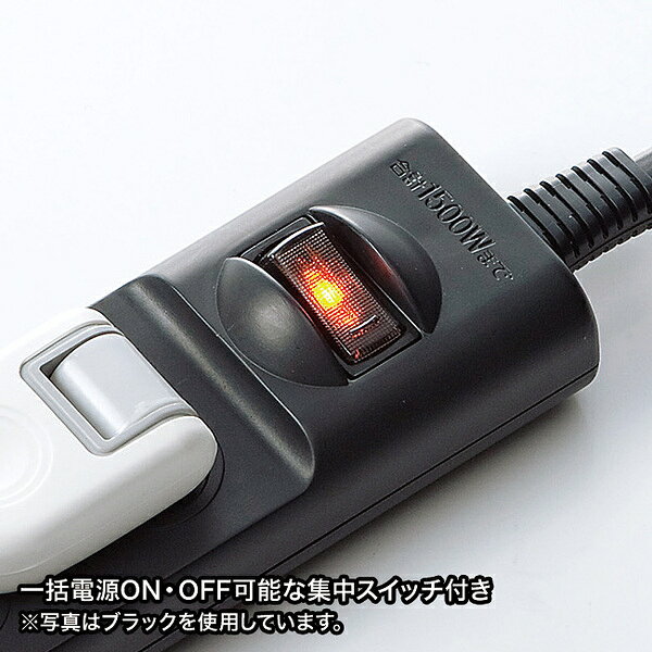 SANWA SUPPLY（サンワサプライ） 火災予防安全タップ TAP-TSH65SWNoaタップ 5m 電源タップ 5m 6個口 火災予防安全タップ 6口 電源 タップ 火災予防 火災防止 タップ 火災防止電源タップ 火災防止コンセント 簡単 設置 会社 企業 工場 法人 人気 オススメ 便利 - 2