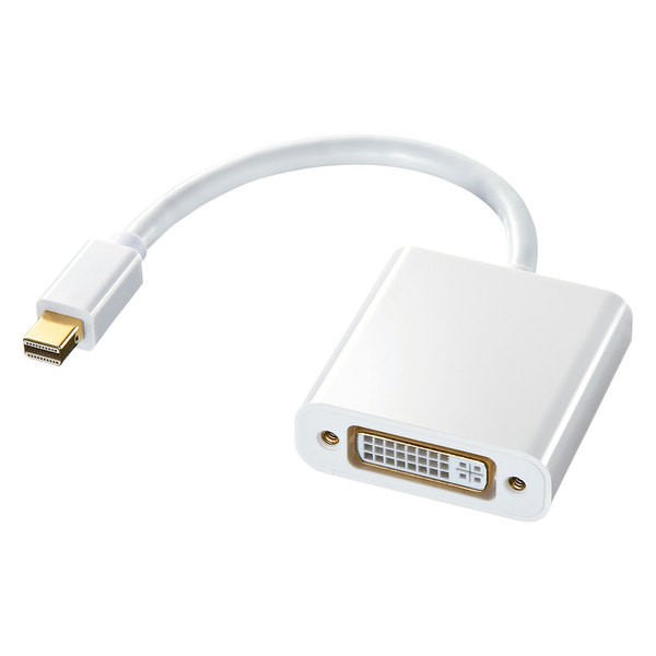 SANWA SUPPLY(サンワサプライ) ミニDisplayPort-DVI変換アダプタ AD-MDPDVA01ミニDisplayPort パソコン DVI ディスプレイ テレビ 接続 変換 アダプタ ノートパソコン 拡張ディスプレイ 大画面 ワークスペース ミラーモード プロジェクタ プレゼン プレゼンテーション