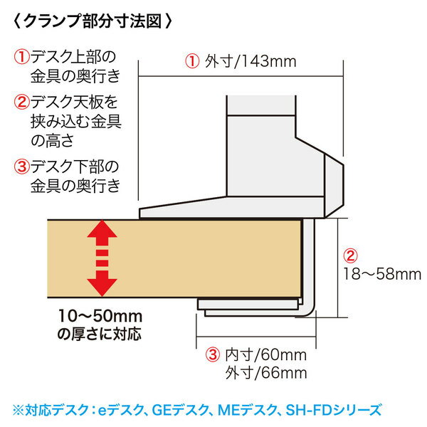 【送料無料】SANWASUPPLY(サンワサプライ)水平垂直多関節液晶モニターアーム(ブラック)CR-LA1301BKN2
