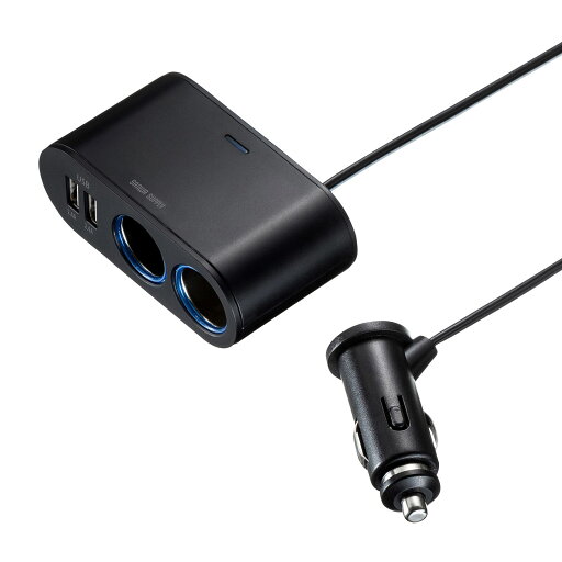 SANWA SUPPLY(サンワサプライ) USBチャージャー付2連ソケット(2ポート・4.8A) CAR-CHR78CUN SANWA SUPPLY(サンワサプライ) USBチャージャー付2連ソケット(2ポート・4.8A) CAR-CHR78CUN