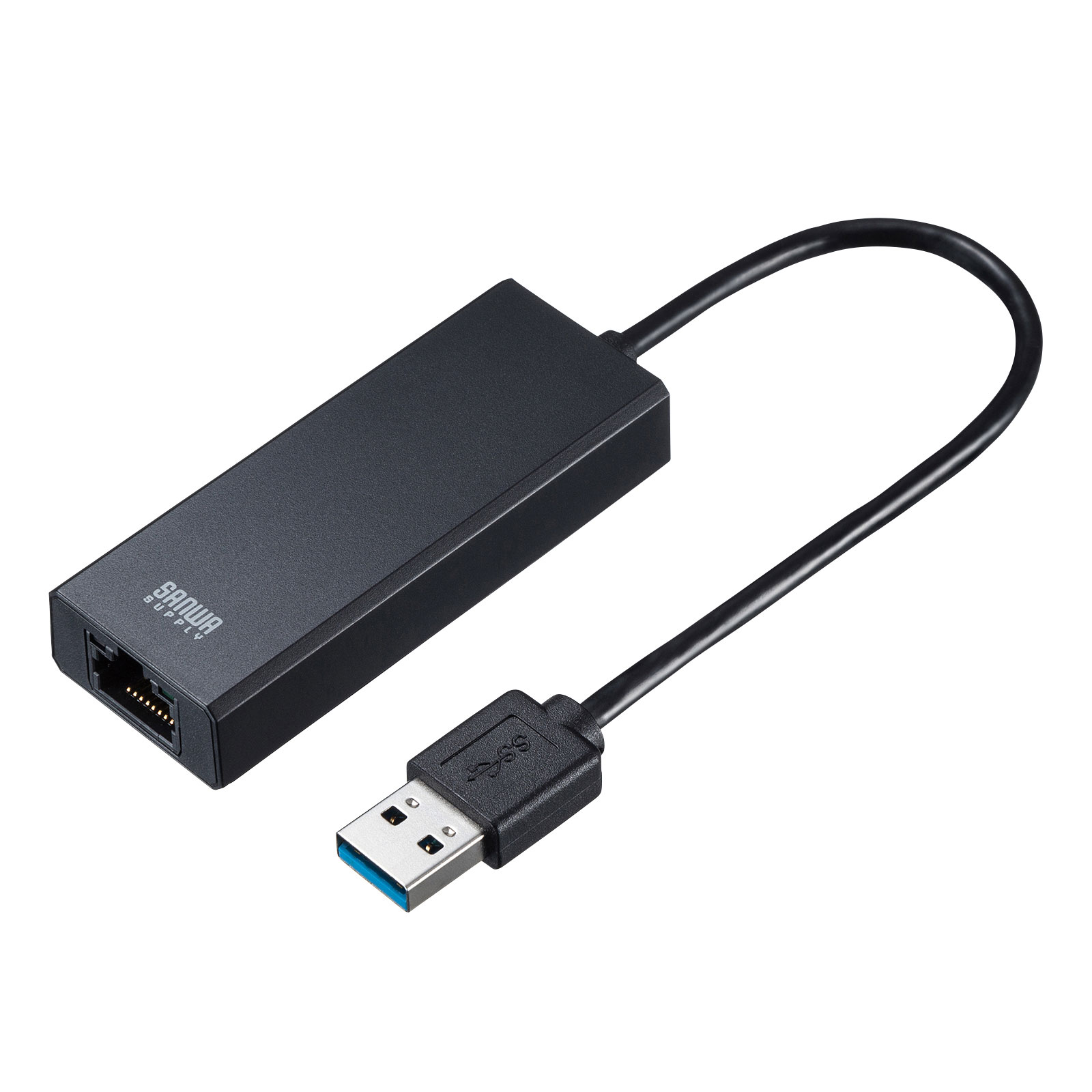  SANWA SUPPLY（サンワサプライ） USB3.2-LAN変換アダプタ（2.5Gbps対応） USB-CVLAN5BKUSB3.2 Gen1 LANポート 変換 アダプタ 2.5ギガビット 1000BASE-T 有線LANポート パソコン 高速 ネットワーク通信 Auto-Negotiation 持ち運び 取り回し 便利