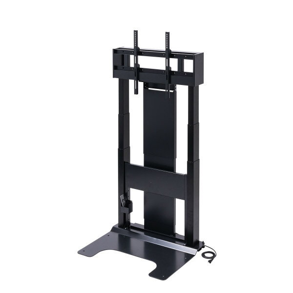 SANWA SUPPLY（サンワサプライ） 60型～86型対応 壁寄せ電動昇降ディスプレイスタンド（高位置仕様） CR-PL54BK