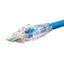 SANWA SUPPLY(サンワサプライ) RJ-45コネクタ(カテゴリ6A、貫通型、への字ラッチ、ブーツ付き)