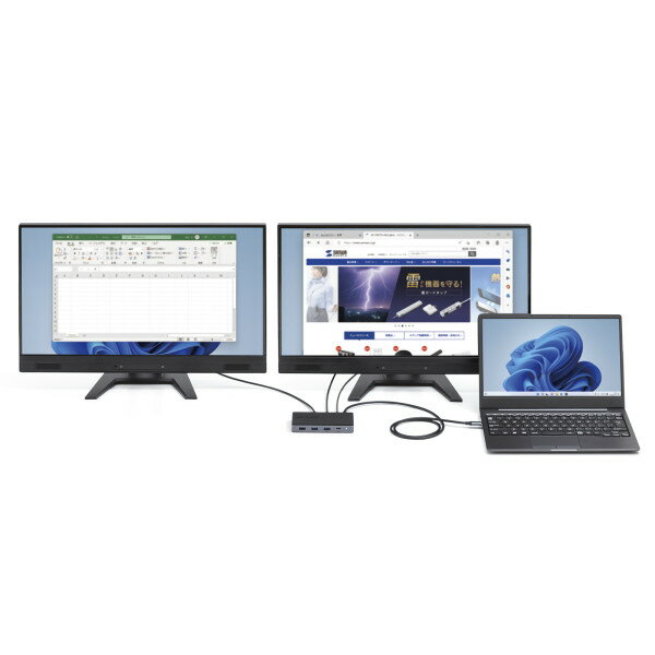 SANWA SUPPLY(サンワサプライ) ドッキングステーション(HDMI×2画面出力・LAN端子なし) [2]