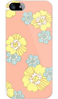 【送料無料】 uistore 「patchwork flower （salmon pink）」 / for iPhone SE/5s/SoftBank 【SECOND SKIN】iPhone5sカバー/アイフォン5s/iphone5sケース/アイフォン 5s/スマートフォン/スマホケース/ケース/ソフトバンク/softbank