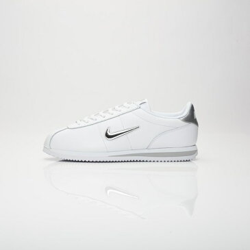 【代金引換不可】 送料無料 Men's メンズ 店舗限定 Nike Sportswear Cortez Basic Jewel White/Metallic Silver 833238-101 ナイキ コルテッツ ベーシック ジュエル ホワイト メタリック シルバー スニーカー シューズ 靴