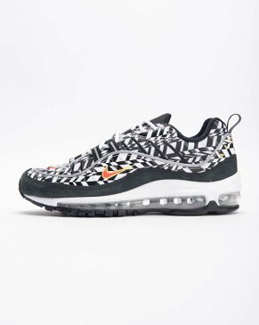 送料無料 Men's メンズ 店舗限定 NIKE AIR MAX 98 AOP WHITE/TEAM ORANGE-BLACK AQ4130-100 ナイキ エアマックス 98 AOP ホワイト ブラック カモ カモフラージュ 靴 スニーカー アパレル ファッション