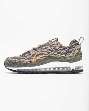 送料無料 Men's メンズ 店舗限定 NIKE AIR MAX 98 AOP KHAKI/TEAM ORANGE-MEDIUM OLIVE AQ4130-100 ナイキ エアマックス 98 AOP ホワイト ブラック カモ カモフラージュ 靴 スニーカー アパレル ファッション