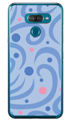 ドットウェイブ ブルー （クリア） LG K50 SoftBank Coverfull 平面 受注生産 スマホケース ハードケース lg k50 カバー lg k50 ケース k50 カバー k50 ケース lg k カバー lg k ケース LGケー カバー LGケー ケース k50カバー 送料無料