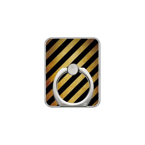 【送料無料】 スマホリング バンカーリング ブラック×ゴールドコレクションシリーズ ストライプA （クリア） 【Coverfull】【カバフル】【受注生産】【落下防止】【スマートフォンリング】