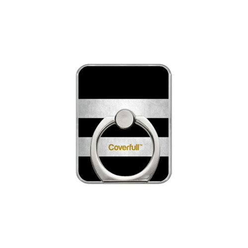 スマホリング バンカーリング スタンド KICKSコレクション #6 ブラック × ホワイト Coverfull カバフル 受注生産 落下防止 スマートフォンリング 送料無料