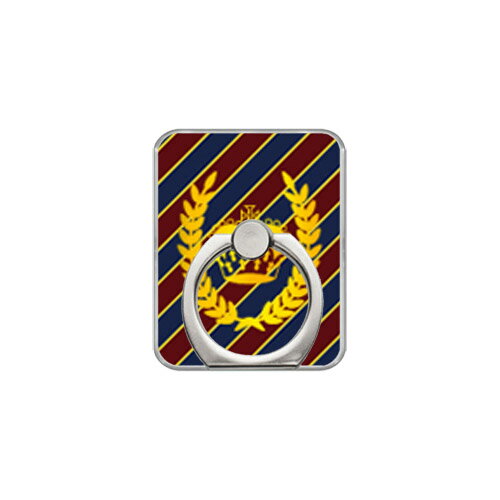 【送料無料】 スマホリング バンカーリング ストライプ バーガンディ×ネイビー （クリア） 【SECOND SKIN】【セカンドスキン】【受注生産】【落下防止】【スマートフォンリング】