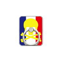 【送料無料】 スマホリング バンカーリング スカル トリコロール (クリア) 【SECOND SKIN】【セカンドスキン】【受注生産】【落下防止】【スマートフォンリング】