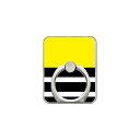 【送料無料】 スマホリング バンカーリング Plain border イエロー (クリア) design by ROTM 【SECOND SKIN】【セカンドスキン】【受注生産】【落下防止】【スマートフォンリング】