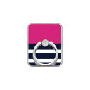 【送料無料】 スマホリング バンカーリング Plain border ピンク (クリア) design by ROTM 【SECOND SKIN】【セカンドスキン】【受注生産】【落下防止】【スマートフォンリング】