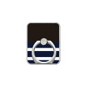 【送料無料】 スマホリング バンカーリング Plain border ブラック (クリア) design by ROTM 【SECOND SKIN】【セカンドスキン】【受注生産】【落下防止】【スマートフォンリング】