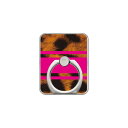 【送料無料】 スマホリング バンカーリング ROTM Leopard ピンク (クリア) design by ROTM 【SECOND SKIN】【セカンドスキン】【受注生産】【落下防止】【スマートフォンリング】