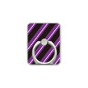 【送料無料】 スマホリング バンカーリング ROTM Stripe ブラック (クリア) design by ROTM 【SECOND SKIN】【セカンドスキン】【受注生産】【落下防止】【スマートフォンリング】