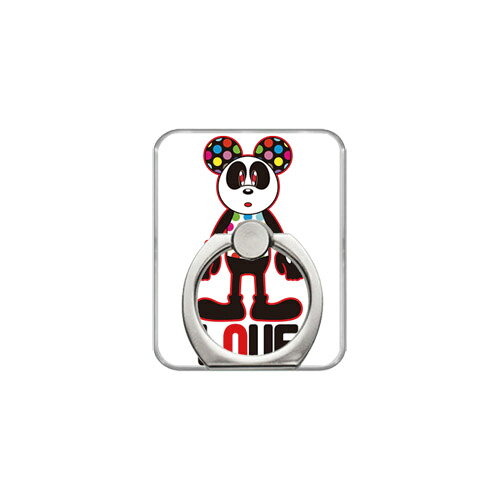 【送料無料】 スマホリング バンカーリング Love Panda design by Moisture （クリア） 【SECOND SKIN】【セカンドスキン】【受注生産】【落下防止】【スマートフォンリング】