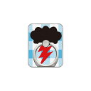 【送料無料】 スマホリング バンカーリング Thundercloud design by Moisture (クリア) 【SECOND SKIN】【セカンドスキン】【受注生産】【落下防止】【スマートフォンリング】