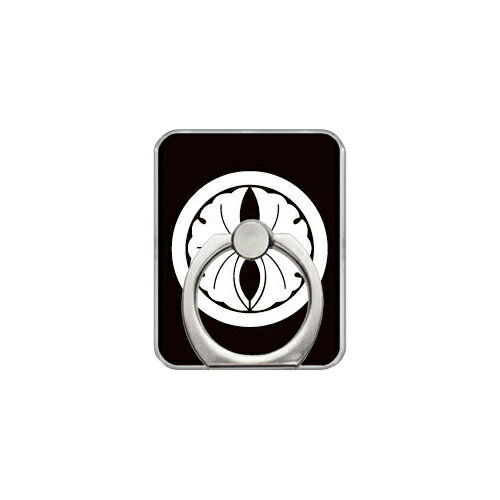 スマホリング バンカーリング 家紋シリーズ 丸に抱き銀杏 （まるにだきいちょう） （クリア） Coverfull カバフル 受注生産 落下防止 スマートフォンリング 送料無料