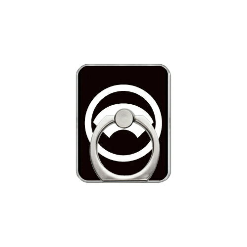 スマホリング バンカーリング 家紋シリーズ 中輪に地紙 （ちゅうわにじがみ） （クリア） Coverfull カバフル 受注生産 落下防止 スマートフォンリング 送料無料