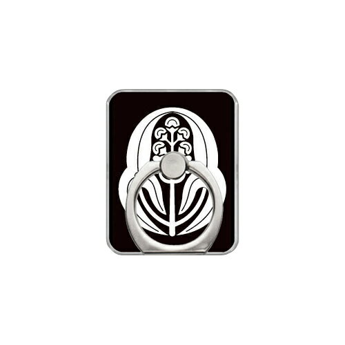 スマホリング バンカーリング 家紋シリーズ 長門沢瀉 （ながとおもだか） （クリア） Coverfull カバフル 受注生産 落下防止 スマートフォンリング 送料無料