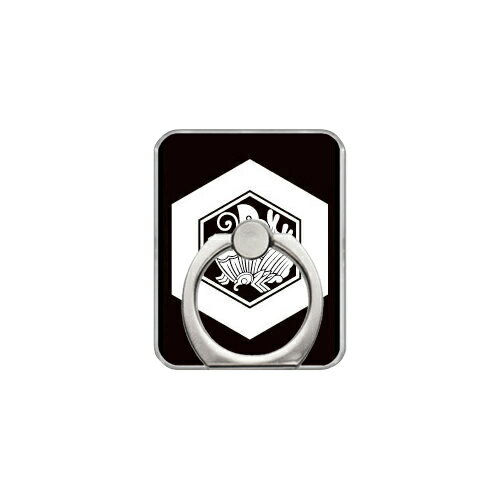 スマホリング バンカーリング 家紋シリーズ 亀甲に揚羽蝶 （きっこうにあげはちょう） （クリア） Coverfull カバフル 受注生産 落下防止 スマートフォンリング 送料無料