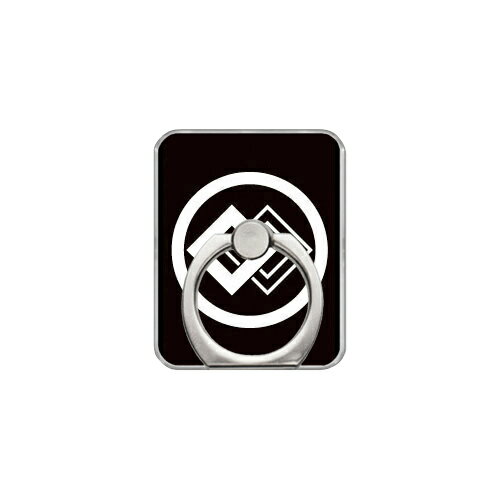 スマホリング バンカーリング 家紋シリーズ 丸に陰陽違い釘抜き （まるにいんようちがいくぎぬき） （クリア） Coverfull カバフル 受注生産 落下防止 スマートフォンリング 送料無料(2.0)