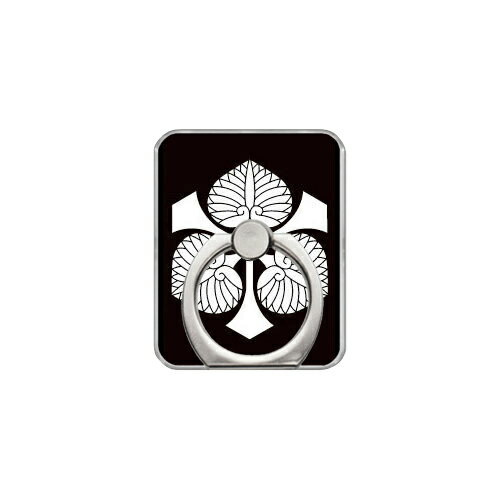 スマホリング バンカーリング 家紋シリーズ 三つ剣河骨 （みつけんこうほね） （クリア） Coverfull カバフル 受注生産 落下防止 スマートフォンリング 送料無料