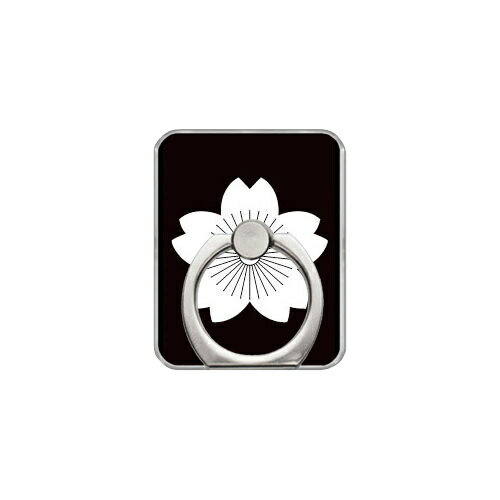 スマホリング バンカーリング 家紋シリーズ 向こう山桜 （むこうやまざくら） （クリア） Coverfull カバフル 受注生産 落下防止 スマートフォンリング 送料無料