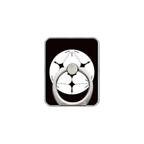 スマホリング バンカーリング 家紋シリーズ 三つ割り桜 （みつわりざくら） （クリア） Coverfull カバフル 受注生産 落下防止 スマートフォンリング 送料無料(2.0)