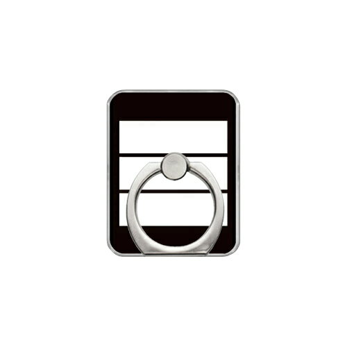 スマホリング バンカーリング 家紋シリーズ 算木 （さんぎ） （クリア） Coverfull カバフル 受注生産 落下防止 スマートフォンリング 送料無料