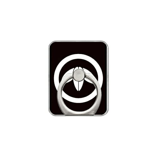 スマホリング バンカーリング 家紋シリーズ 丸に三枚笹 （まるにさんまいざさ） （クリア） Coverfull カバフル 受注生産 落下防止 スマートフォンリング 送料無料