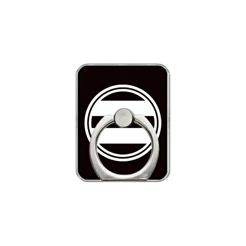 スマホリング バンカーリング 家紋シリーズ 二重輪に二つ引き （にじゅうわにふたつびき） （クリア） Coverfull カバフル 受注生産 落下防止 スマートフォンリング 送料無料