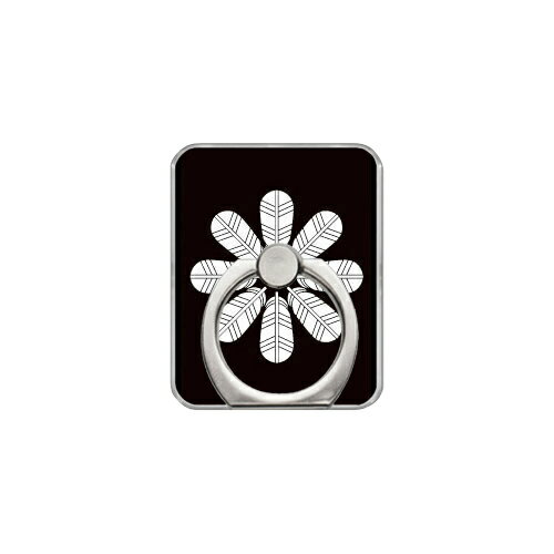 スマホリング バンカーリング 家紋シリーズ 八つ鷹の羽車 （やつたかのはぐるま） （クリア） Coverfull カバフル 受注生産 落下防止 スマートフォンリング 送料無料(2.0)